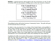 Picture of the City of Gustavus Election Notice 