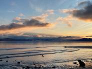 Gustavus beach at sunset