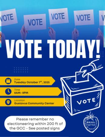 Vote today 10-07-2025 at the GCC 8am-8pm