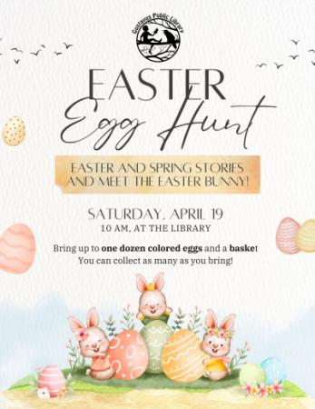 Easter Saturday Egg hunt Gustavus Public Library